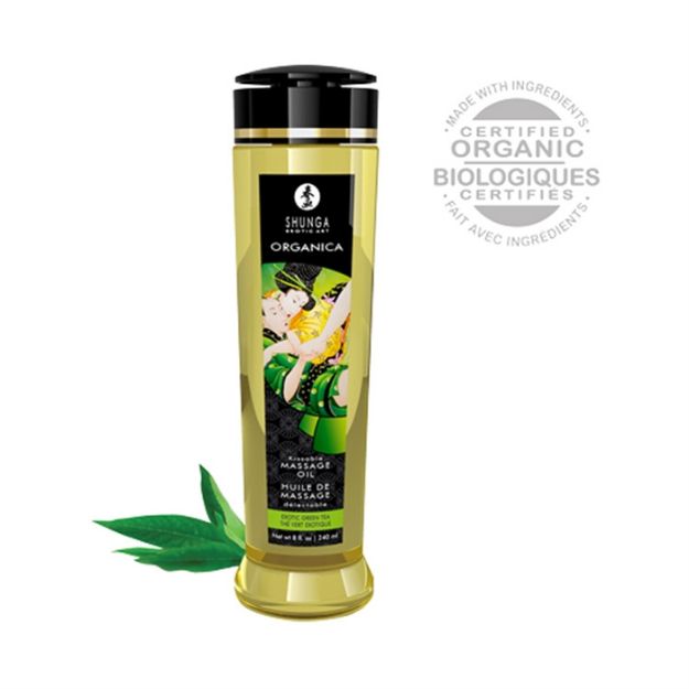 Picture of SHUNGA ORGANICA EROTIC MASSAGE OIL -  EXOTIC GREEN TEA