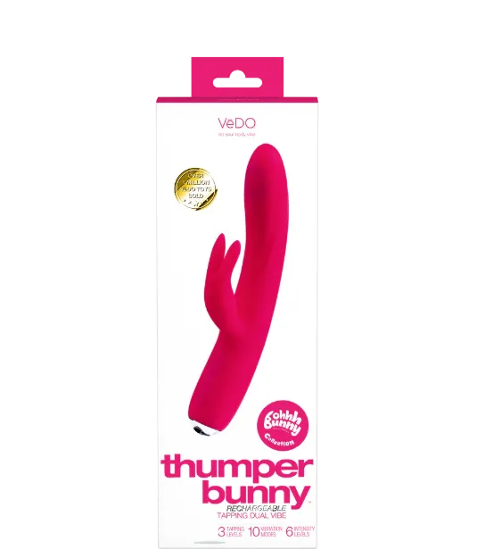 Picture of VEDO THUMPER BUNNY RECHARGABLE DUAL VIBE PINK