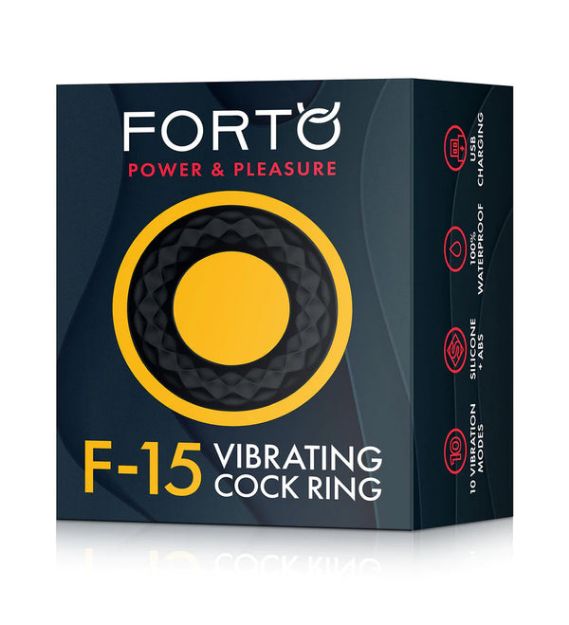 Picture of FORTO F-15 VIBRATING COCKRING BLACK