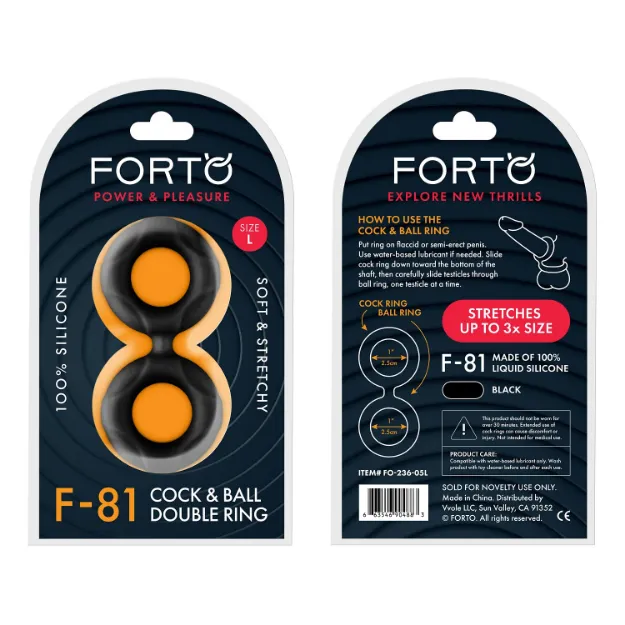 Picture of FORTO F-81 DOUBLE RING BLACK - L