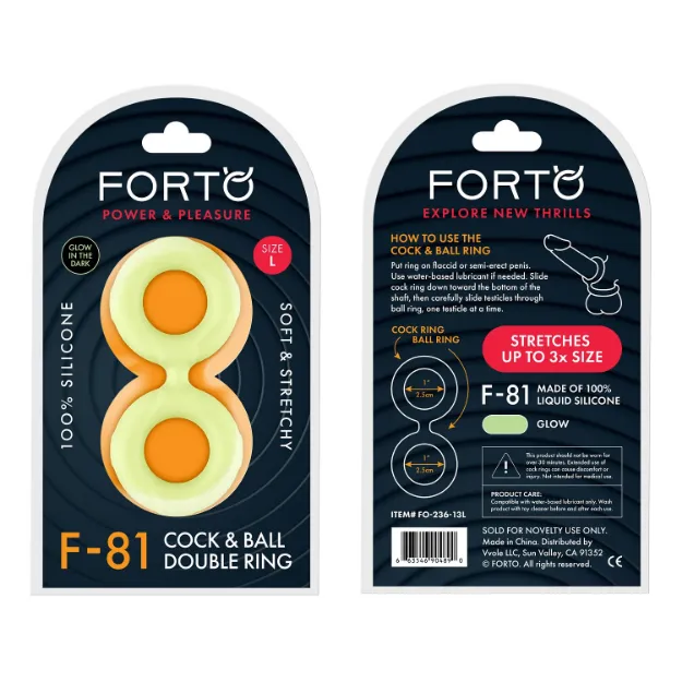 Picture of FORTO F-81 DOUBLE RING GLOW IN THE DARK-L