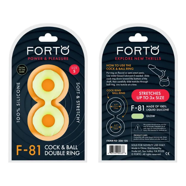 Picture of FORTO F-81 DOUBLE RING GLOW IN THE DARK-S