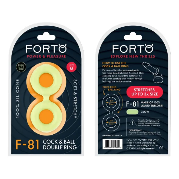 Picture of FORTO F-81 DOUBLE RING GLOW IN THE DARK-M