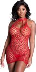 Picture of PINK LIPSTICK SHREDS OF DECENCY MINI DRESS - OS RED
