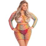 Picture of PINK LIPSTICK POT OF GOLD 2PC SKIRT SET - 3X RAINBOW