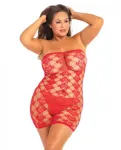 Picture of RENE ROFE QUEEN OF HEARTS TUBE DRESS - Q RED