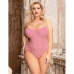 Picture of TEDDY EYELASH LACE W/STRAP PINK - XL-2XL