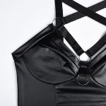 Picture of WETLOOK CAMI.PANTY 2PC SET BLACK - L