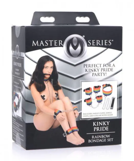 Picture of MASTER SERIES KINKY PRIDE RAINBOW BONDAGE SET