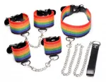 Picture of MASTER SERIES KINKY PRIDE RAINBOW BONDAGE SET