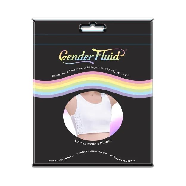 Picture of GENDER FLUID COMPRESSION BINDER WHITE - L