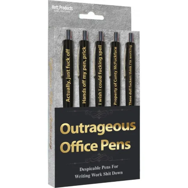 Picture of OUTRAGEOUS OFFICE PENS 5PK