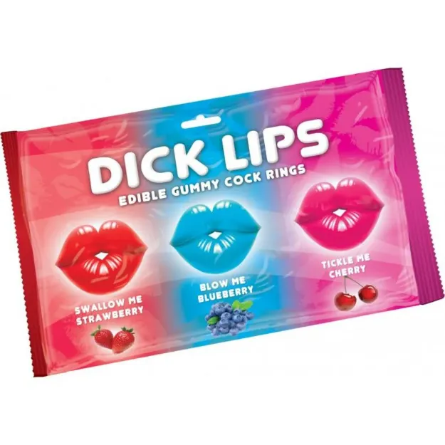 Picture of DICK LIPS EDIBLE GUMMY C/RINGS 3PK