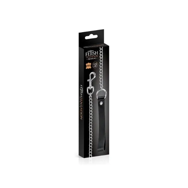 Picture of FT PREMIUM METAL LEASH W/ LEATHER HANDLE 28.3"