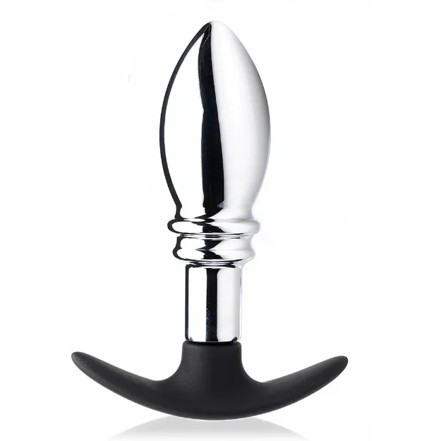 Picture of MASTER SERIES DARK STOPPER METAL/SILICONE ANAL PLUG