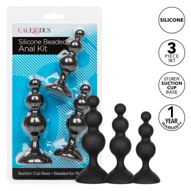 Picture of CALEXOTICS BEADED ANAL KIT - BLACK