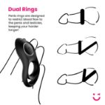 Picture of SATISFYER LEGENDARY DUO RING-BLACK