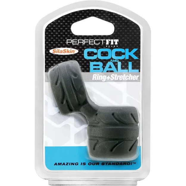 Picture of SILASKIN COCK N BALL STRETCHER- BLACK