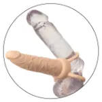 Picture of PERFORMANCE MAXX RECHARGEABLE RIBBED DUAL PENETRATOR 6"