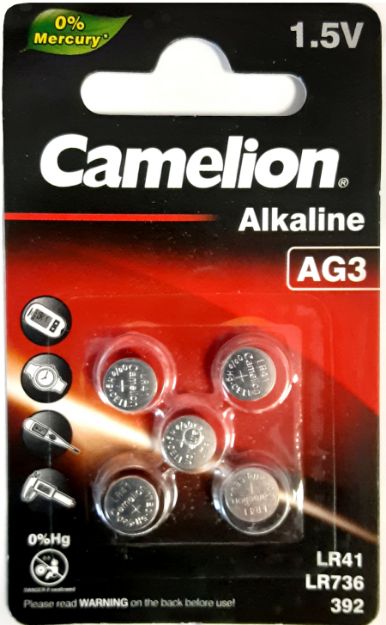 Picture of CAMELION AG3  LR41 BATTERY