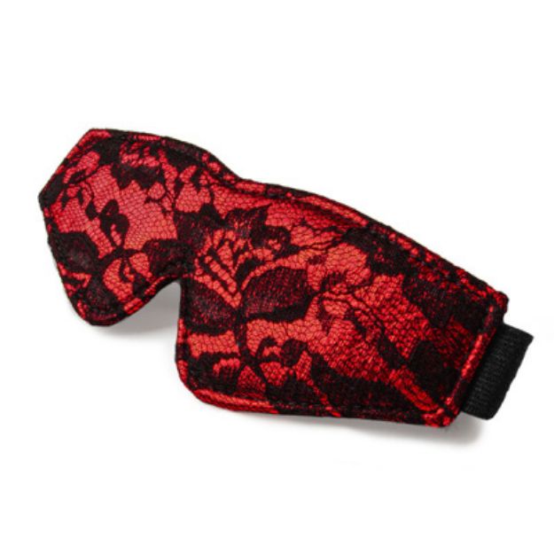 Picture of MISS MORGANE LACE BLINDFOLD - RED/BLACK