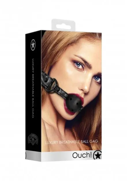 Picture of OUCH! BREATHABLE BALL GAG - BLK
