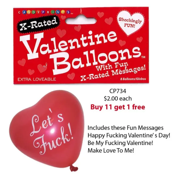 Picture of X-RATED VALENTINE BALLOONS
