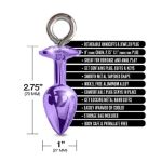 Picture of NIXIE METAL BUTT PLUG & FURRY CUFF SET - PURPLE