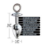 Picture of NIXIE METAL BUTT PLUG & CUFF SET - SILVER
