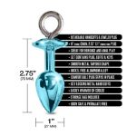 Picture of NIXIE METAL BUTT PLUG & FURRY CUFF SET - BLUE