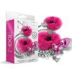 Picture of NIXIE METAL BUTT PLUF & FURRY CUFF SET - PINK