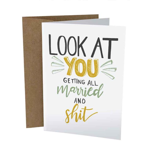 Picture of Card - Married & Shit