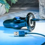 Picture of Adam & Eve Rear Rocker Vibrating Glass Anal Plug