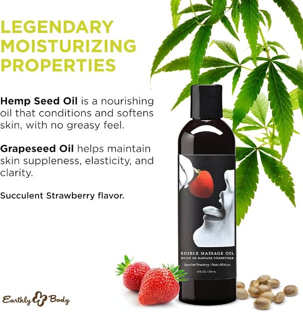 Picture of Edible Massage Oil Strawberry 2oz