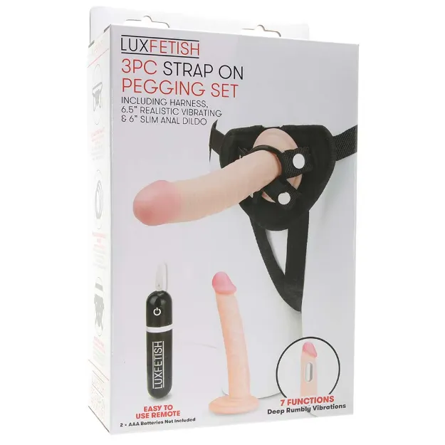 Picture of LuxFetish 3 Piece Strap-On Pegging Set