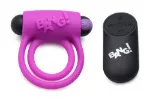 Picture of BANG! 28X REMOTE CONTROL VIBRATING COCK RING & BULLET - PURPLE