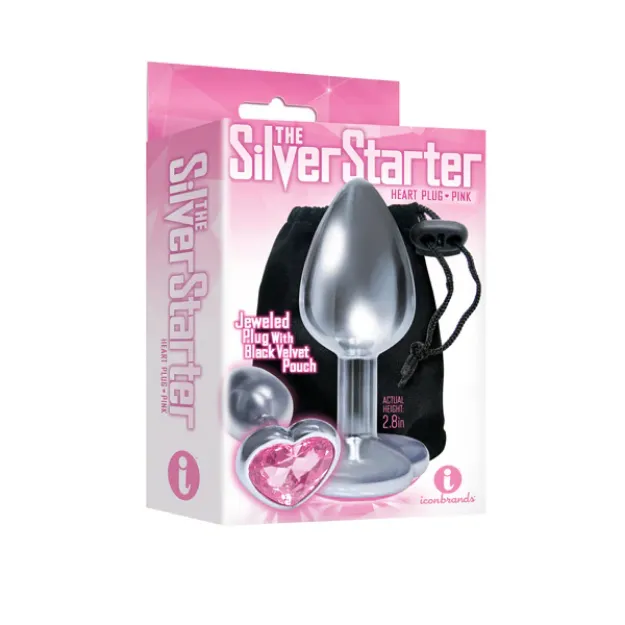 Picture of The Silver Starter Plug Hearts Pink