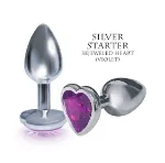 Picture of The Silver Starter Plug Heart Violet