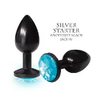 Picture of The Silver Starter Plug Round Black & Aqua