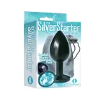 Picture of The Silver Starter Plug Round Black & Aqua