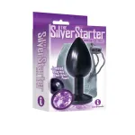 Picture of The Silver Starter Plug Round Black & Violet