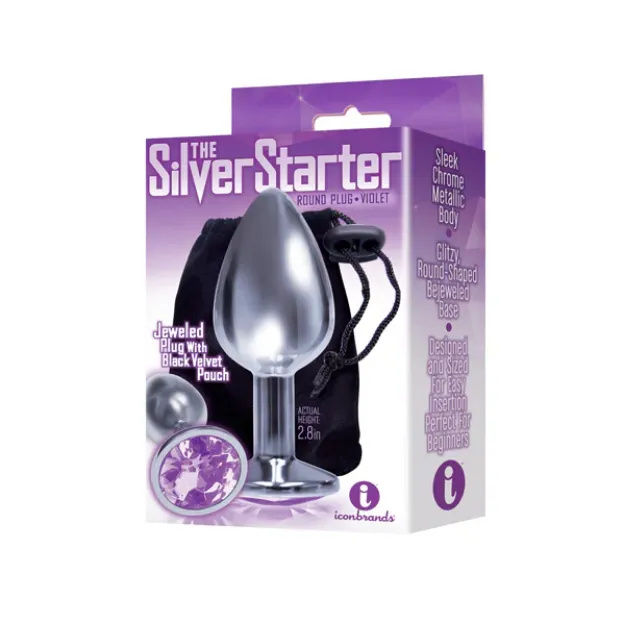 Picture of The Silver Starter Plug Round Violet