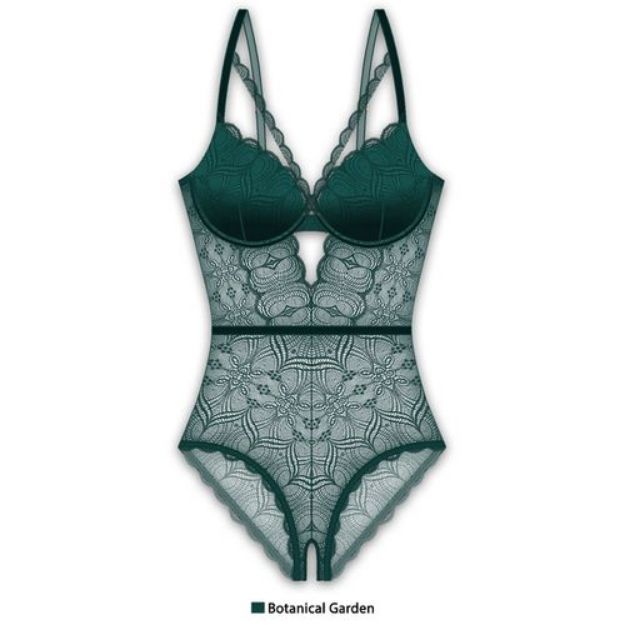 Picture of FRENCH AFFAIR – TEDDY SCALLOP LACE BOT GARDEN