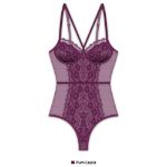 Picture of   FRENCH AFFAIR – TEDDY THONG PLUM CASPIA PLUS SIZE