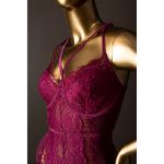 Picture of   FRENCH AFFAIR – TEDDY THONG PLUM CASPIA PLUS SIZE