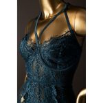 Picture of FRENCH AFFAIR – TEDDY THONG REFLECTING POND TEAL PLUS SIZE