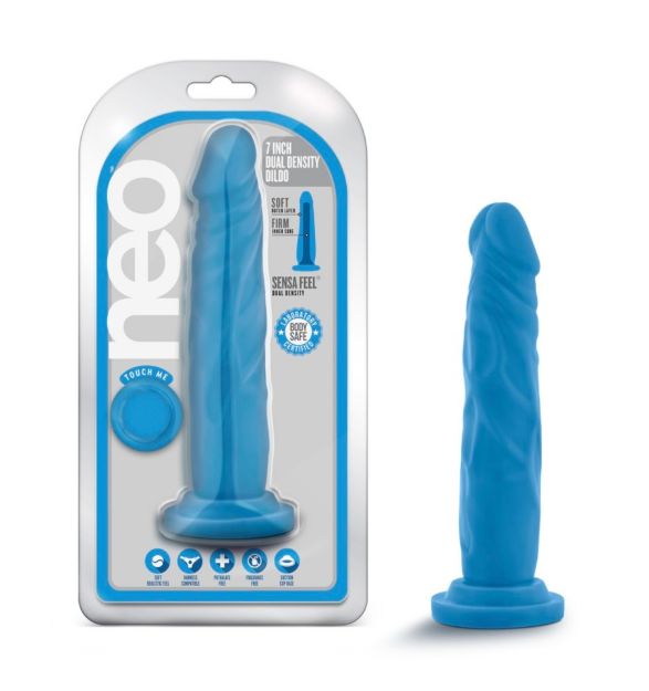 Picture of Blush - Neo - 7.5" Dual Density Cock - Neon Blue  