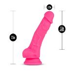Picture of Blush - Neo - 7.5 Inch Dual Density Cock With Balls - Neon Pink 