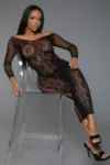 Picture of BE WICKED LATE LAST NIGHT DRESS BLACK O/S