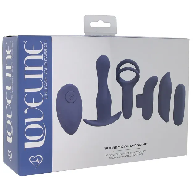 Picture of LOVELINE - Supreme Weekend Interchangeable Pleasure Kit - Blue/Grey